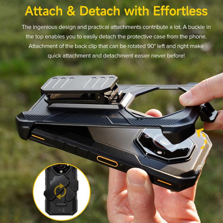 For Ulefone Armor X32 / X32 Pro Ulefone Back Clip Phone Case with Carabiner - Black