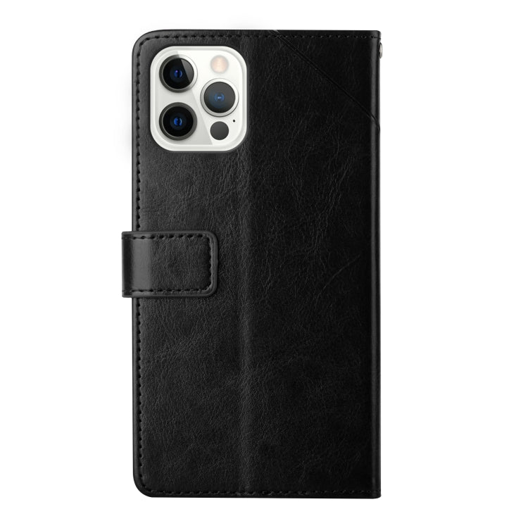 For iPhone 16 Pro HT01 Y-shaped Pattern Flip Leather Phone Case