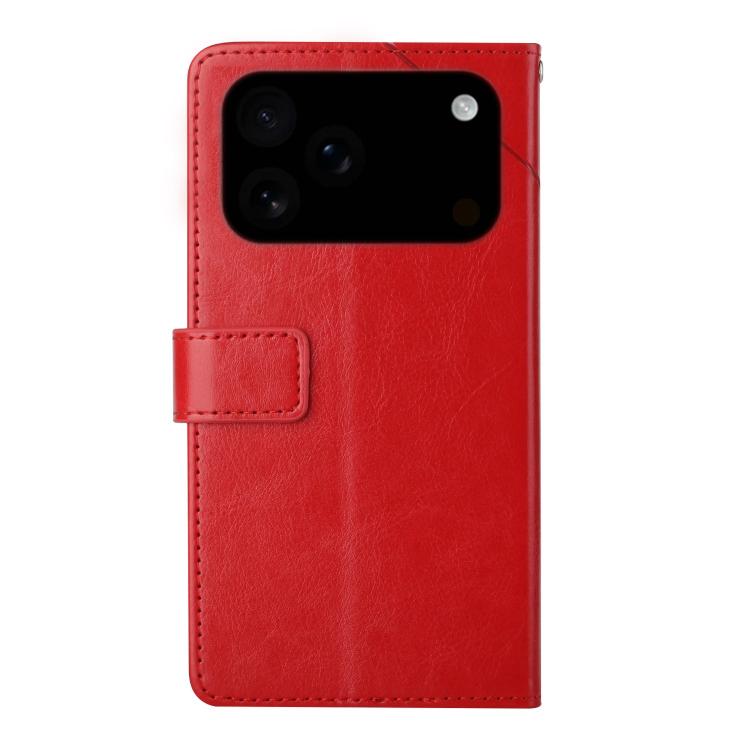 For iPhone 17 Pro HT01 Y-shaped Pattern Flip Leather Phone Case