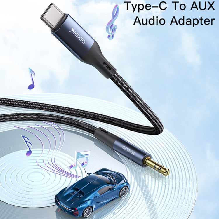 Yesido YAU36 Type-C to 3.5mm AUX Audio Adapter Cable(Black)
