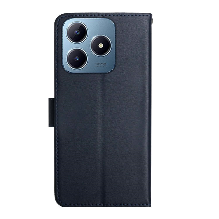 For Realme C63 4G Global/ C61 Genuine Leather Fingerprint-proof Flip Phone Case