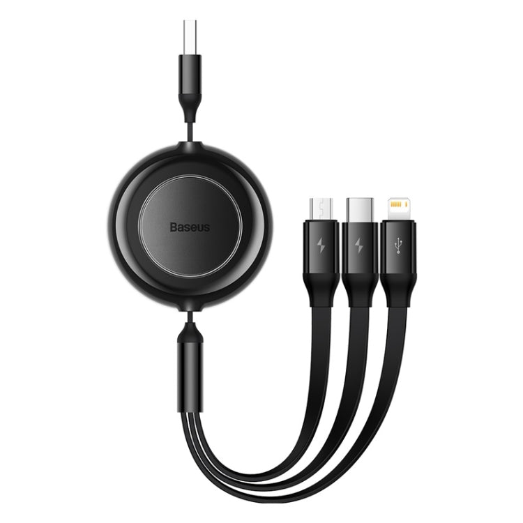 Baseus 3 in 1 USB to Type-C + 8 Pin + Micro USB Fast Charging Data Cable, Length: 1.1m