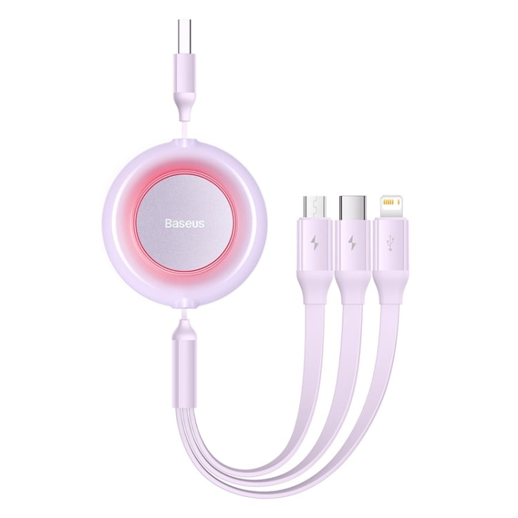 Baseus 3 in 1 USB to Type-C + 8 Pin + Micro USB Fast Charging Data Cable, Length: 1.1m