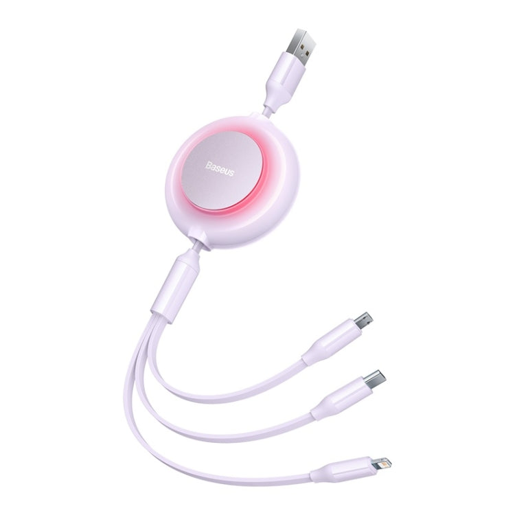Baseus 3 in 1 USB to Type-C + 8 Pin + Micro USB Fast Charging Data Cable, Length: 1.1m
