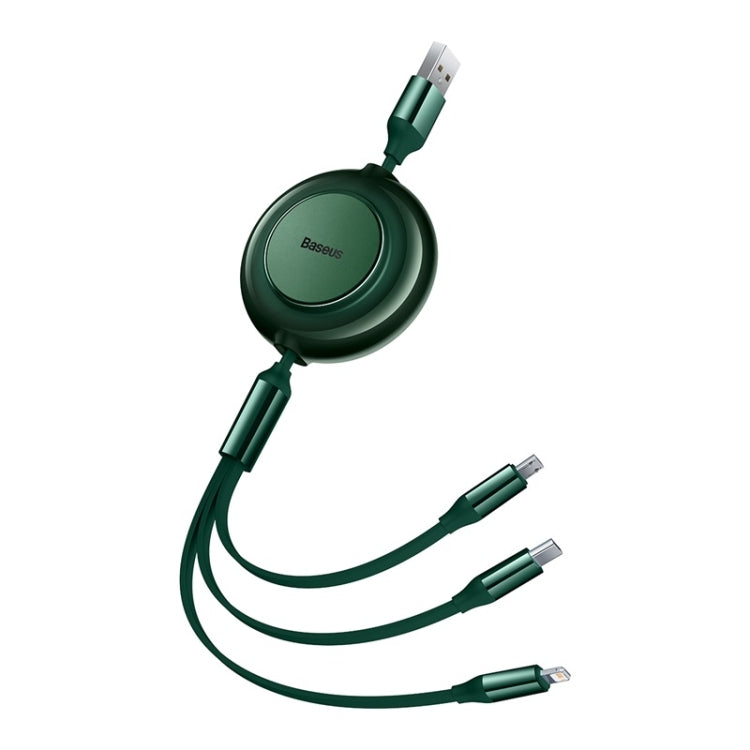 Baseus 3 in 1 USB to Type-C + 8 Pin + Micro USB Fast Charging Data Cable, Length: 1.1m