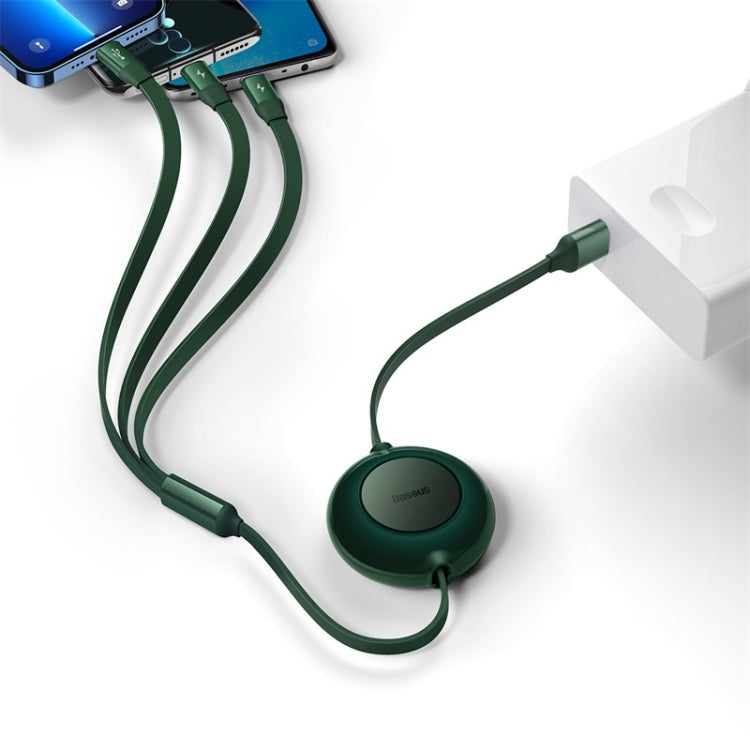 Baseus 3 in 1 USB to Type-C + 8 Pin + Micro USB Fast Charging Data Cable, Length: 1.1m