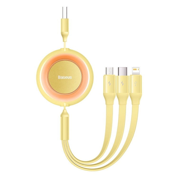 Baseus 3 in 1 USB to Type-C + 8 Pin + Micro USB Fast Charging Data Cable, Length: 1.1m