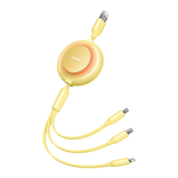 Baseus 3 in 1 USB to Type-C + 8 Pin + Micro USB Fast Charging Data Cable, Length: 1.1m