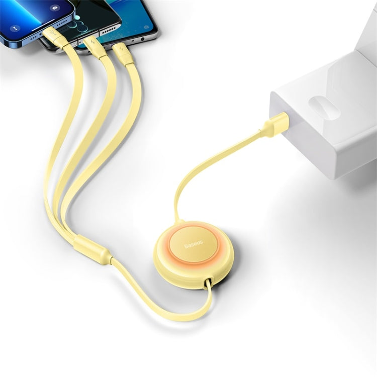 Baseus 3 in 1 USB to Type-C + 8 Pin + Micro USB Fast Charging Data Cable, Length: 1.1m