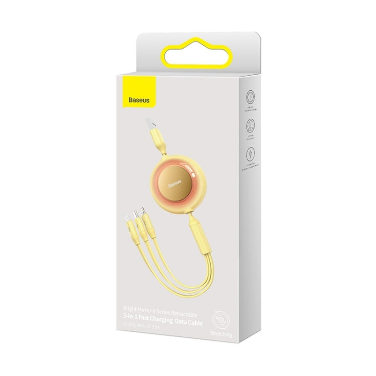 Baseus 3 in 1 USB to Type-C + 8 Pin + Micro USB Fast Charging Data Cable, Length: 1.1m