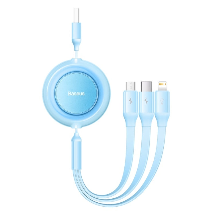 Baseus 3 in 1 USB to Type-C + 8 Pin + Micro USB Fast Charging Data Cable, Length: 1.1m