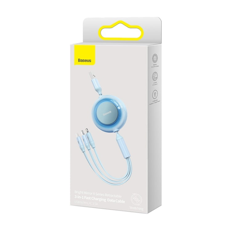 Baseus 3 in 1 USB to Type-C + 8 Pin + Micro USB Fast Charging Data Cable, Length: 1.1m