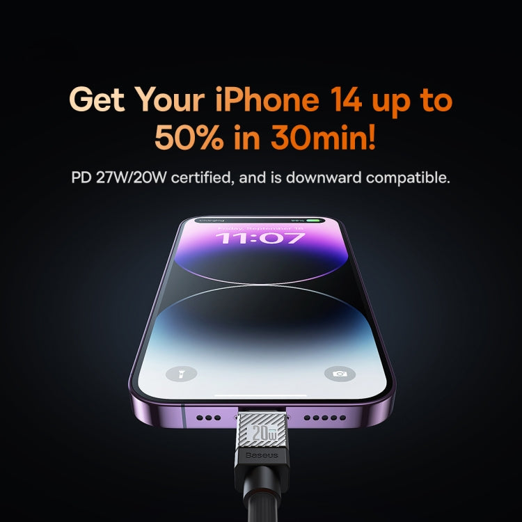 Baseus Cool Play Series 20W USB-C / Type-C to 8 Pin Fast Charging Data Cable, Length: