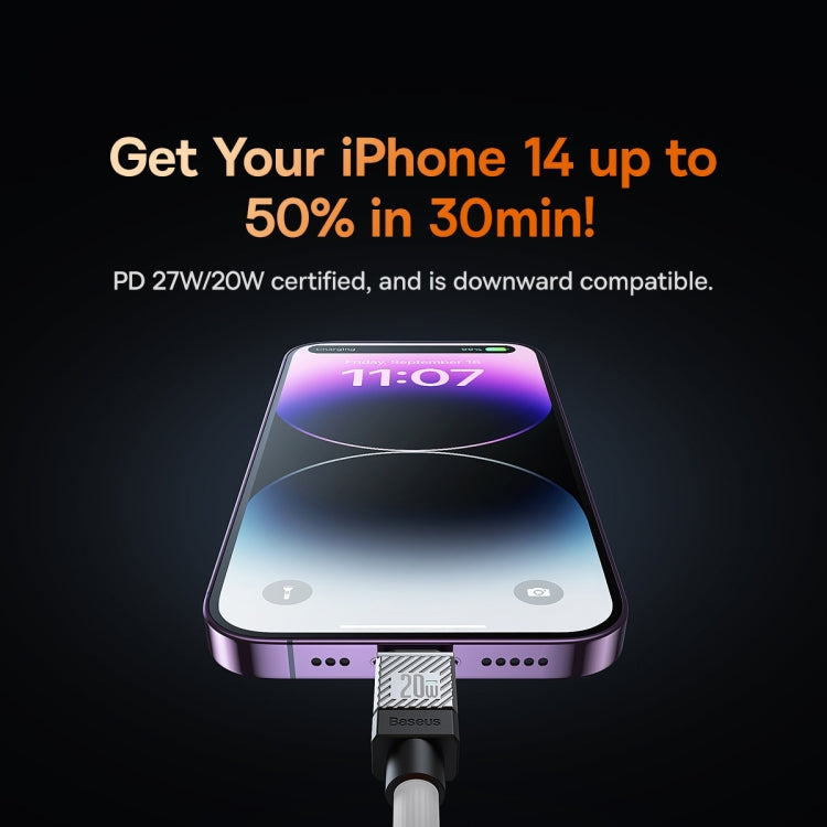 Baseus Cool Play Series 20W USB-C / Type-C to 8 Pin Fast Charging Data Cable, Length: