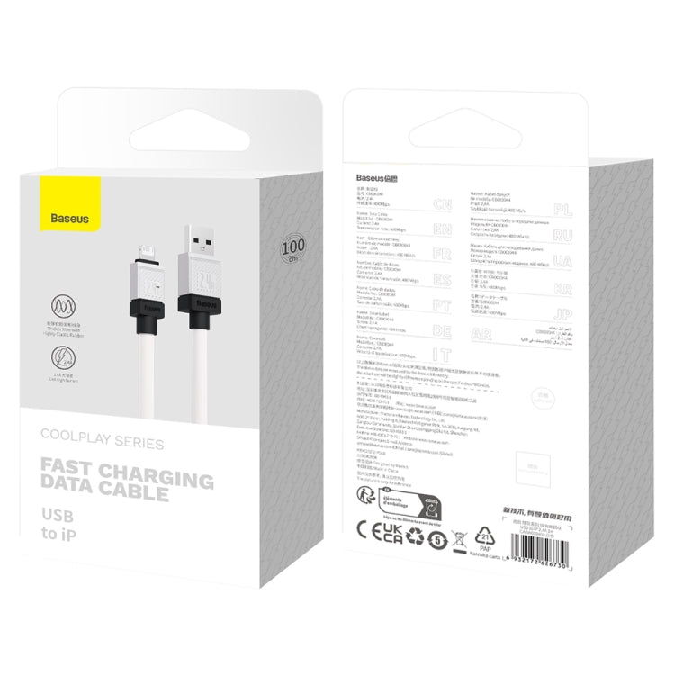 Baseus Cool Play Series 2.4A USB to 8 Pin Fast Charging Data Cable, Length: