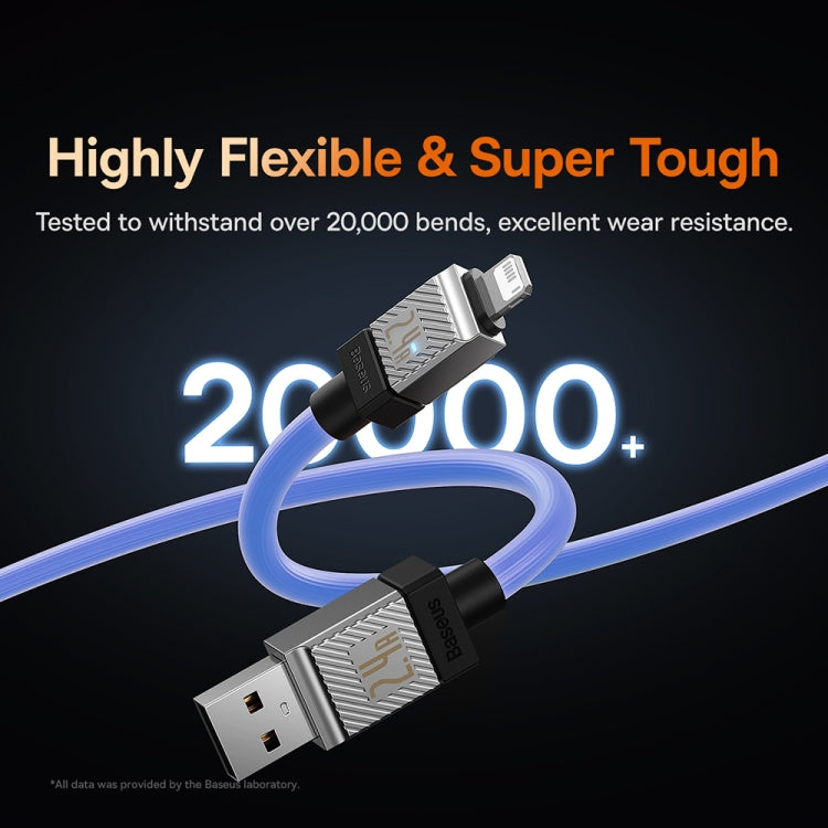 Baseus Cool Play Series 2.4A USB to 8 Pin Fast Charging Data Cable, Length: