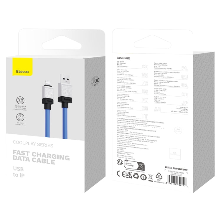 Baseus Cool Play Series 2.4A USB to 8 Pin Fast Charging Data Cable, Length:
