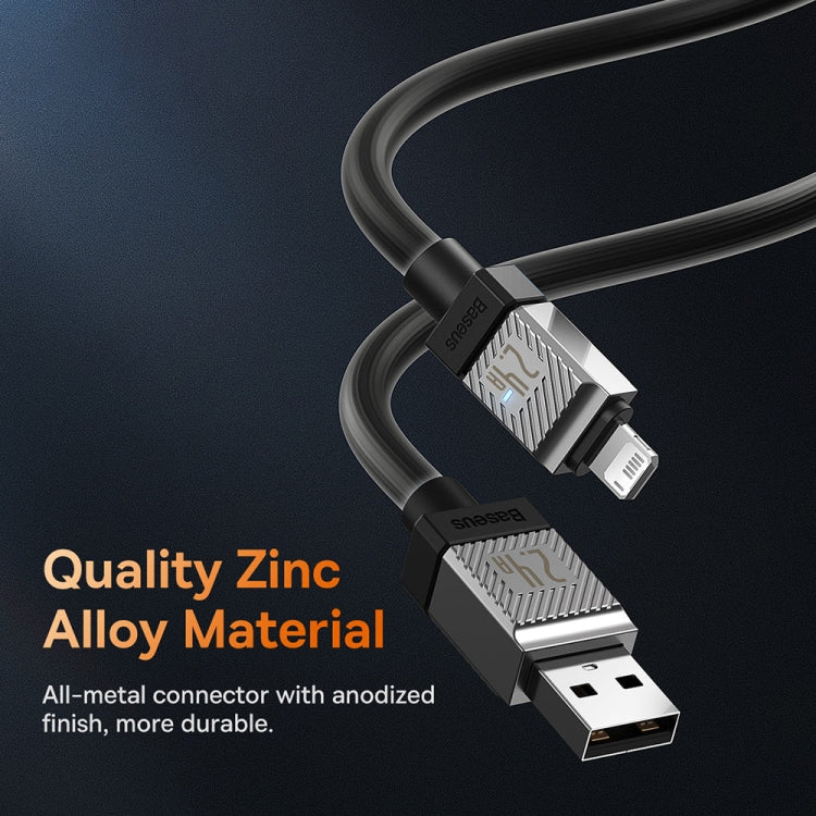 Baseus Cool Play Series 2.4A USB to 8 Pin Fast Charging Data Cable, Length: