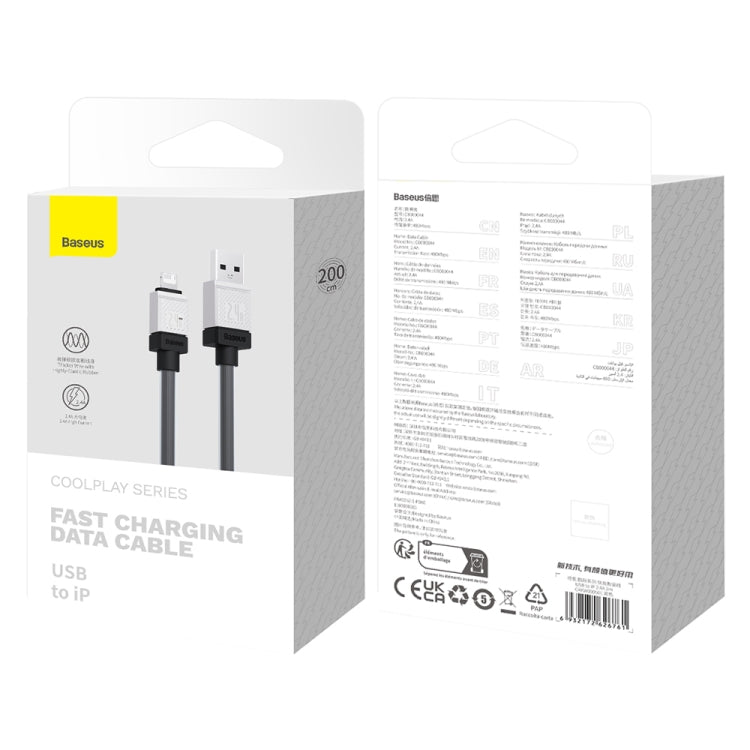 Baseus Cool Play Series 2.4A USB to 8 Pin Fast Charging Data Cable, Length: