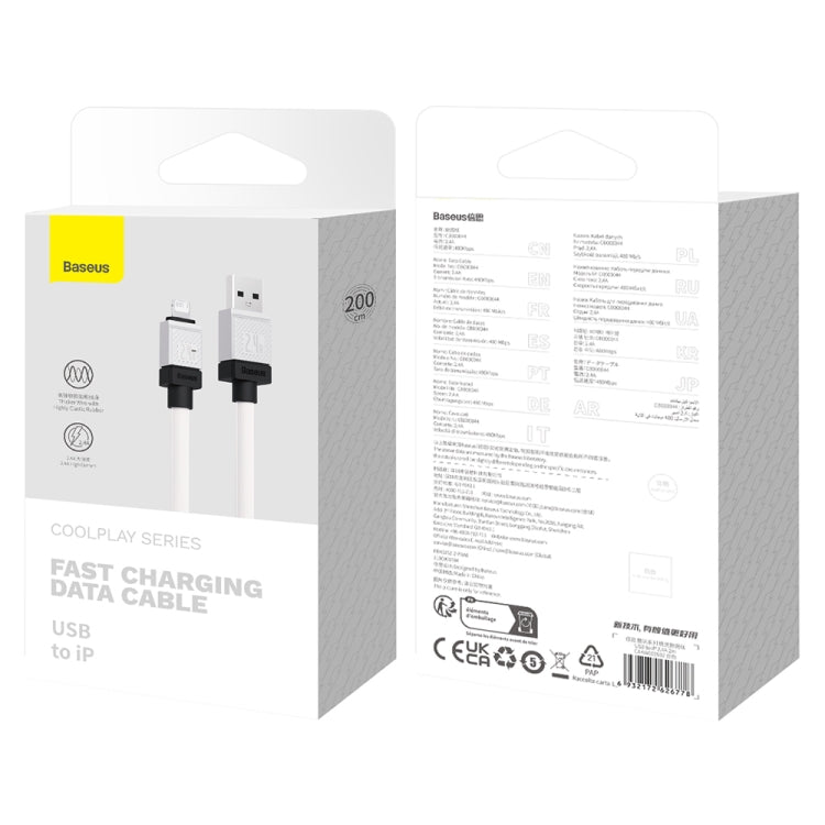Baseus Cool Play Series 2.4A USB to 8 Pin Fast Charging Data Cable, Length: