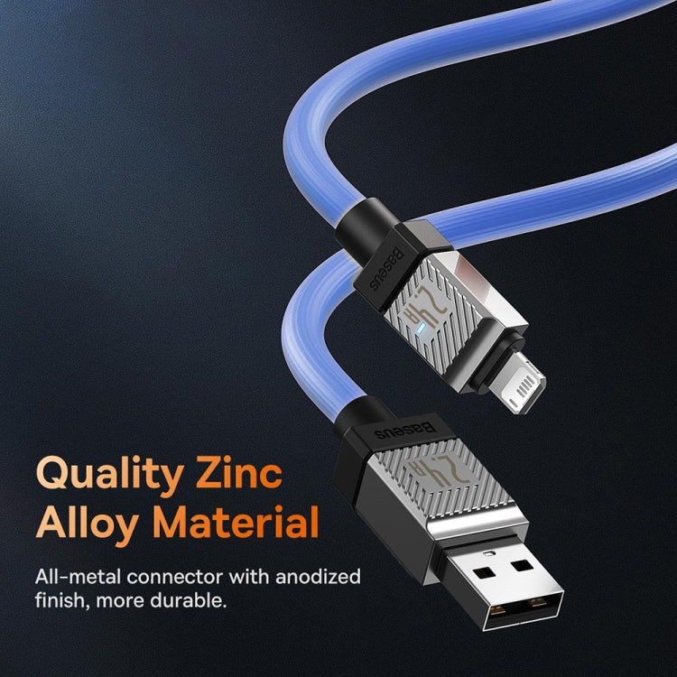 Baseus Cool Play Series 2.4A USB to 8 Pin Fast Charging Data Cable, Length: