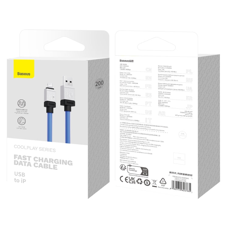 Baseus Cool Play Series 2.4A USB to 8 Pin Fast Charging Data Cable, Length: