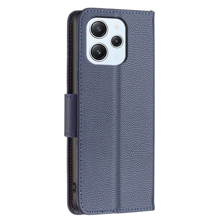 For Xiaomi Redmi 12 4G Litchi Texture Pure Color Leather Phone Case