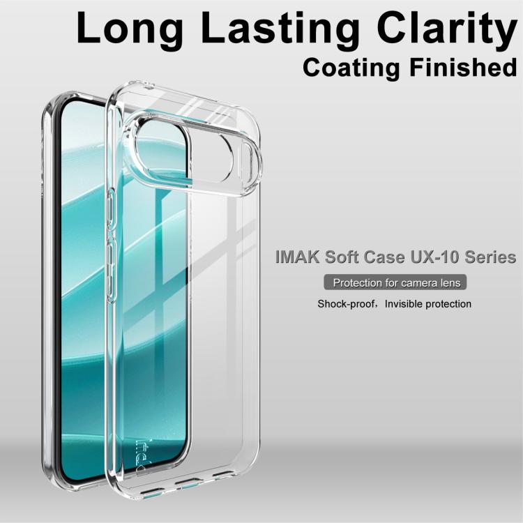 For Google Pixel 10 Pro XL IMAK UX-10 Series Transparent Shockproof TPU Phone Case - Transparent