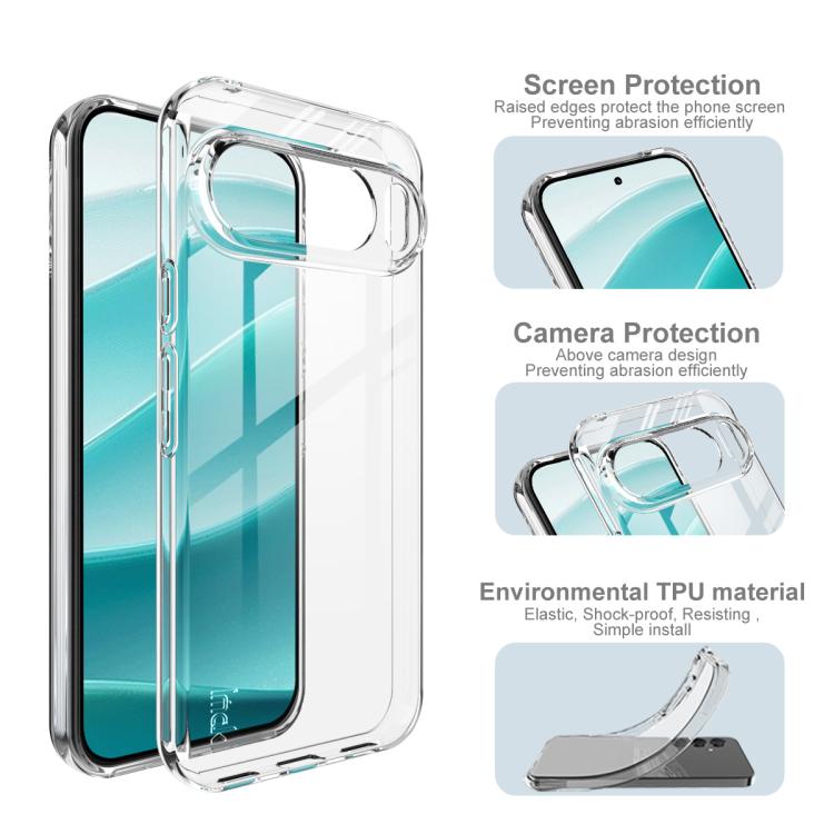 For Google Pixel 10 Pro XL IMAK UX-10 Series Transparent Shockproof TPU Phone Case - Transparent