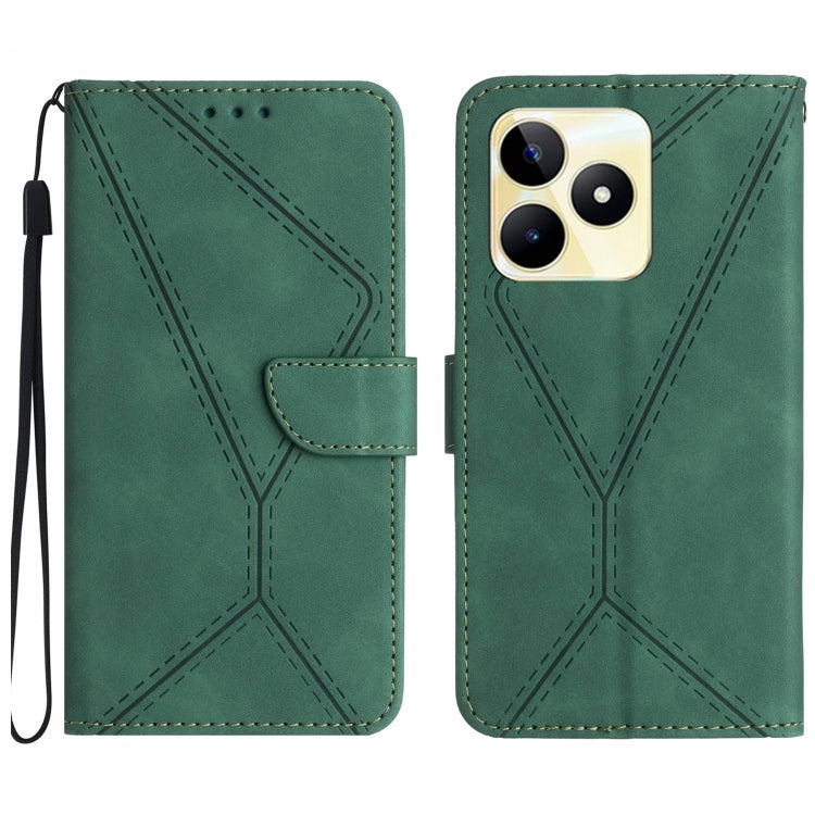 For Realme C53 Stitching Embossed Leather Phone Case