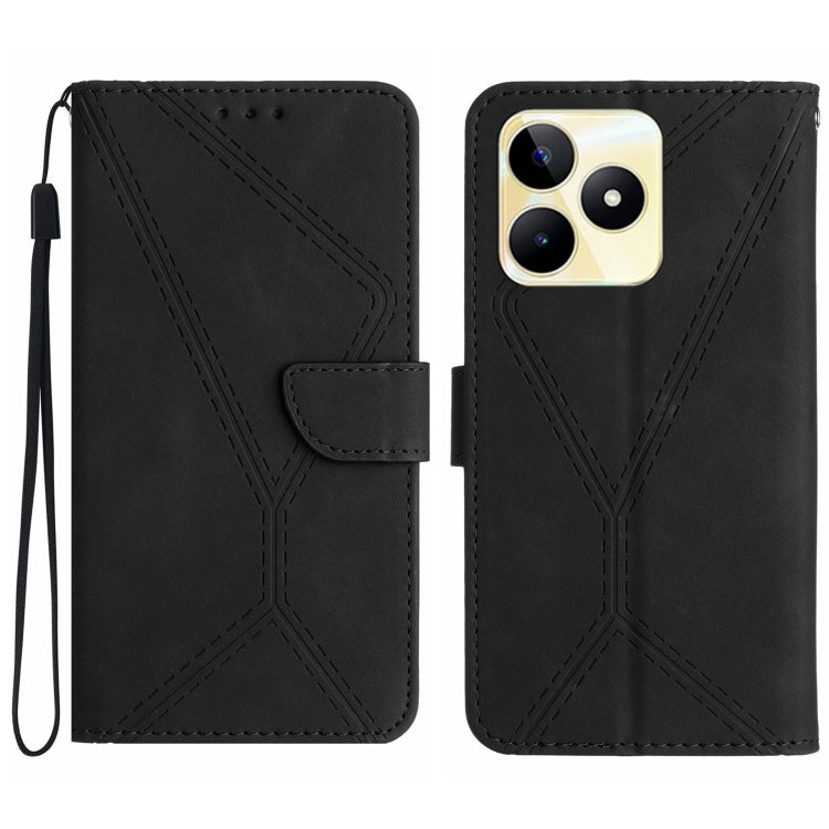 For Realme C53 Stitching Embossed Leather Phone Case
