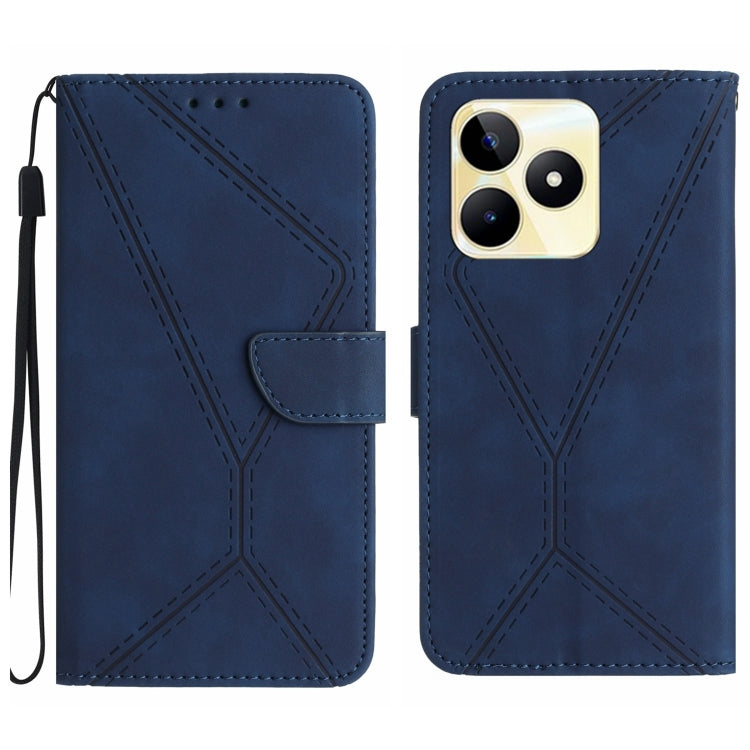 For Realme C53 Stitching Embossed Leather Phone Case