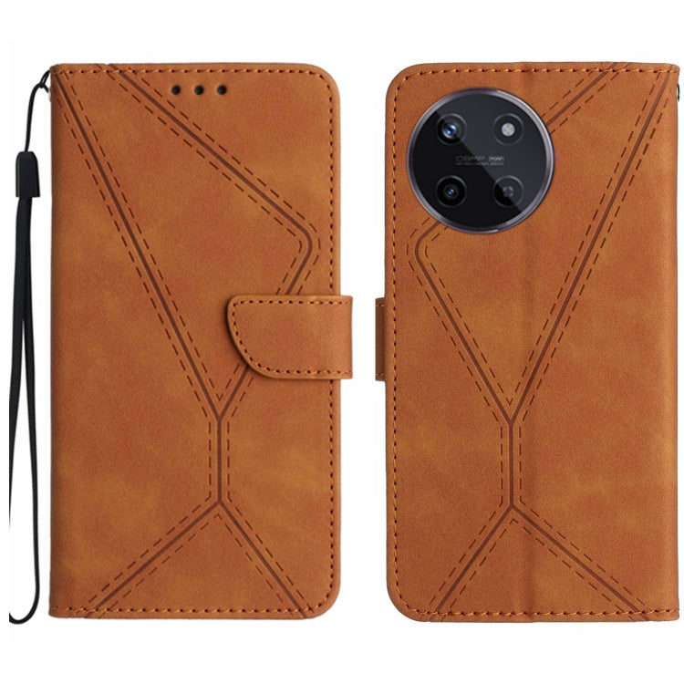 For Realme 11 4G Global Stitching Embossed Leather Phone Case