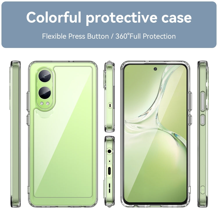 For OPPO K12x Colorful Series Acrylic Hybrid TPU Phone Case