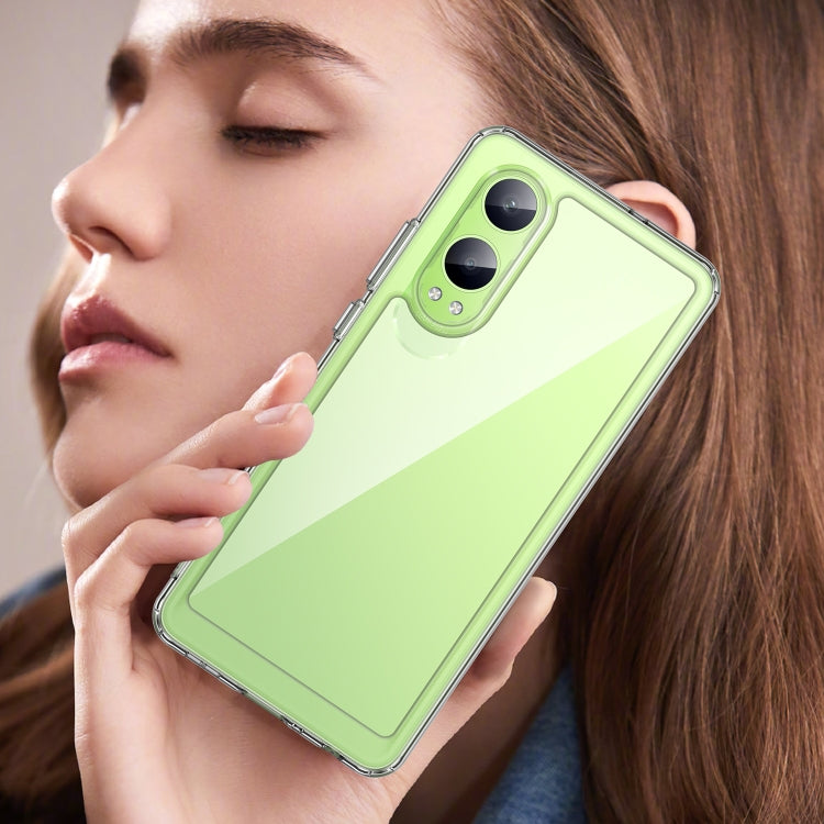 For OPPO K12x Colorful Series Acrylic Hybrid TPU Phone Case