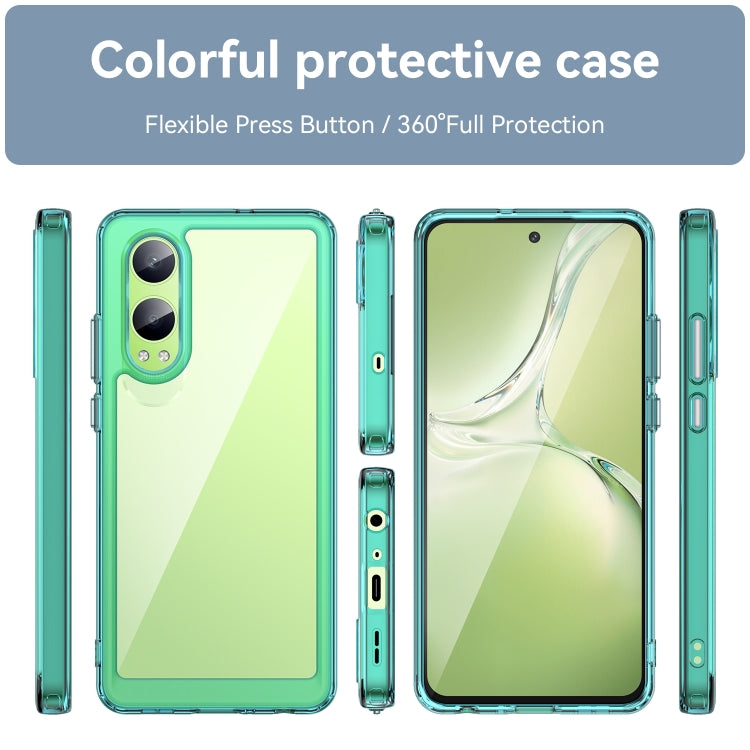 For OPPO K12x Colorful Series Acrylic Hybrid TPU Phone Case