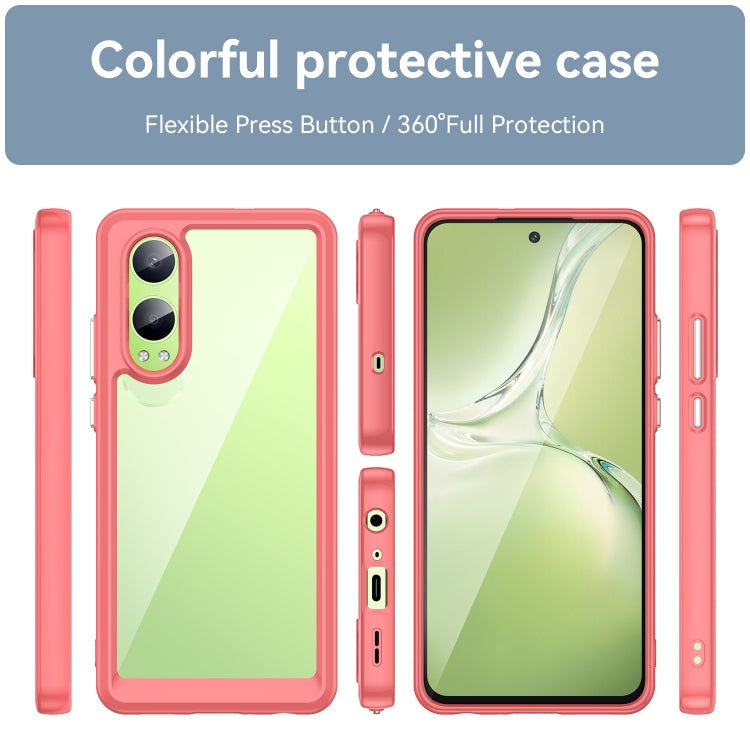 For OPPO K12x Colorful Series Acrylic Hybrid TPU Phone Case