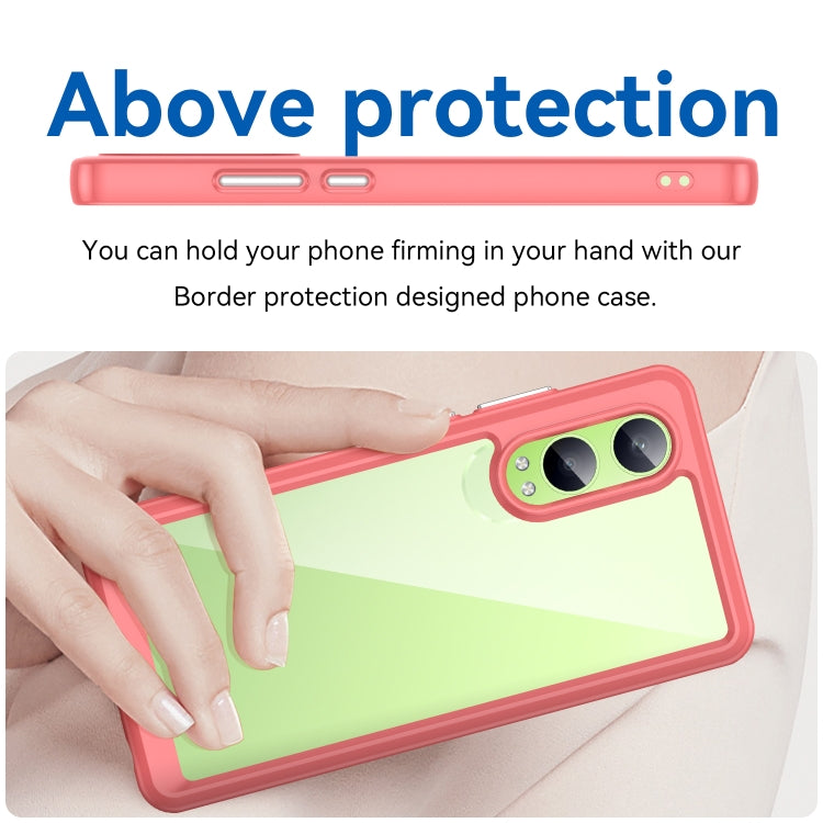 For OPPO K12x Colorful Series Acrylic Hybrid TPU Phone Case
