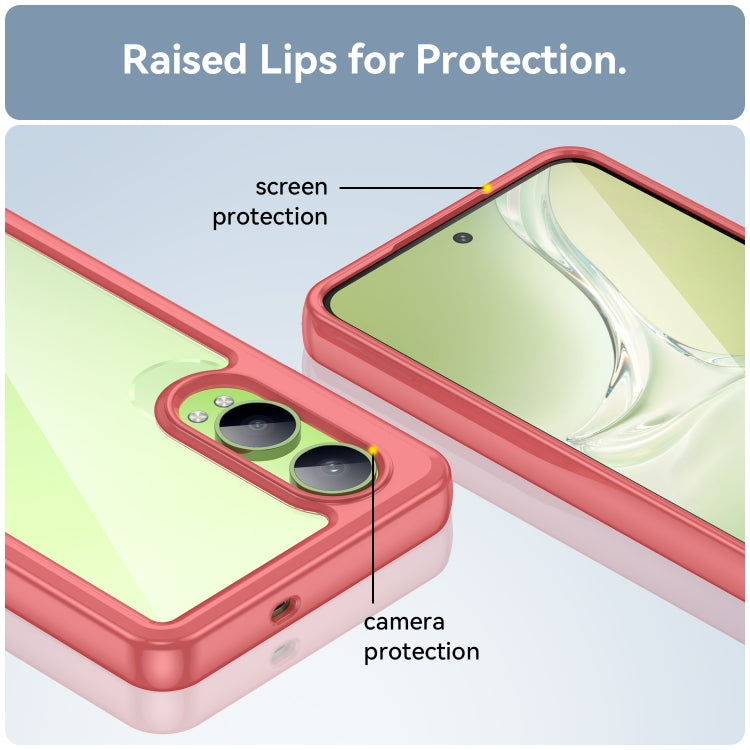For OPPO K12x Colorful Series Acrylic Hybrid TPU Phone Case