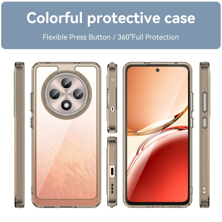 For OPPO Reno12 F 4G Colorful Series Acrylic Hybrid TPU Phone Case