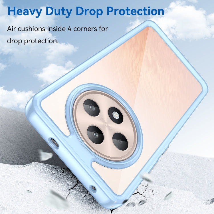 For OPPO Reno12 F 4G Colorful Series Acrylic Hybrid TPU Phone Case