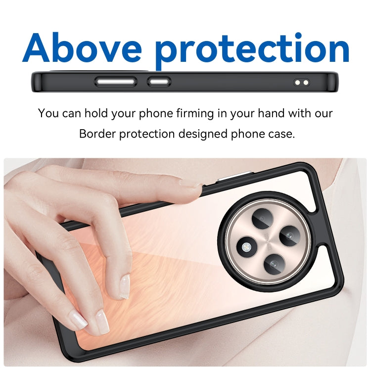 For OPPO Reno12 F 4G Colorful Series Acrylic Hybrid TPU Phone Case
