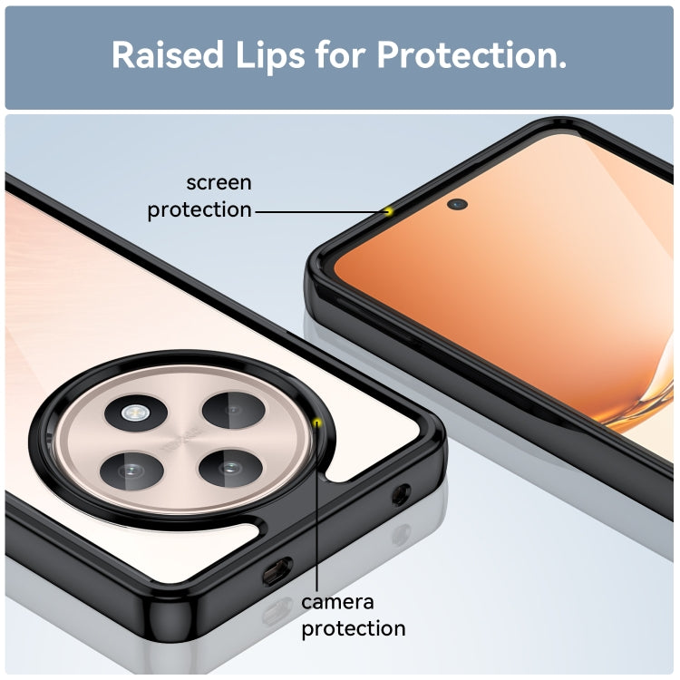 For OPPO Reno12 F 4G Colorful Series Acrylic Hybrid TPU Phone Case