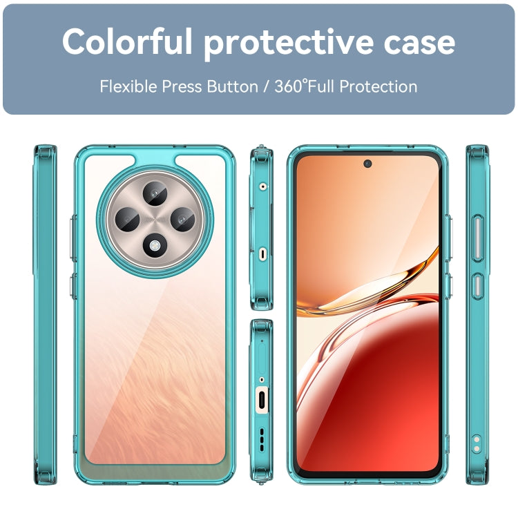 For OPPO Reno12 F 5G Colorful Series Acrylic Hybrid TPU Phone Case