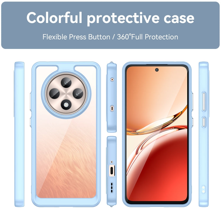 For OPPO Reno12 F 5G Colorful Series Acrylic Hybrid TPU Phone Case