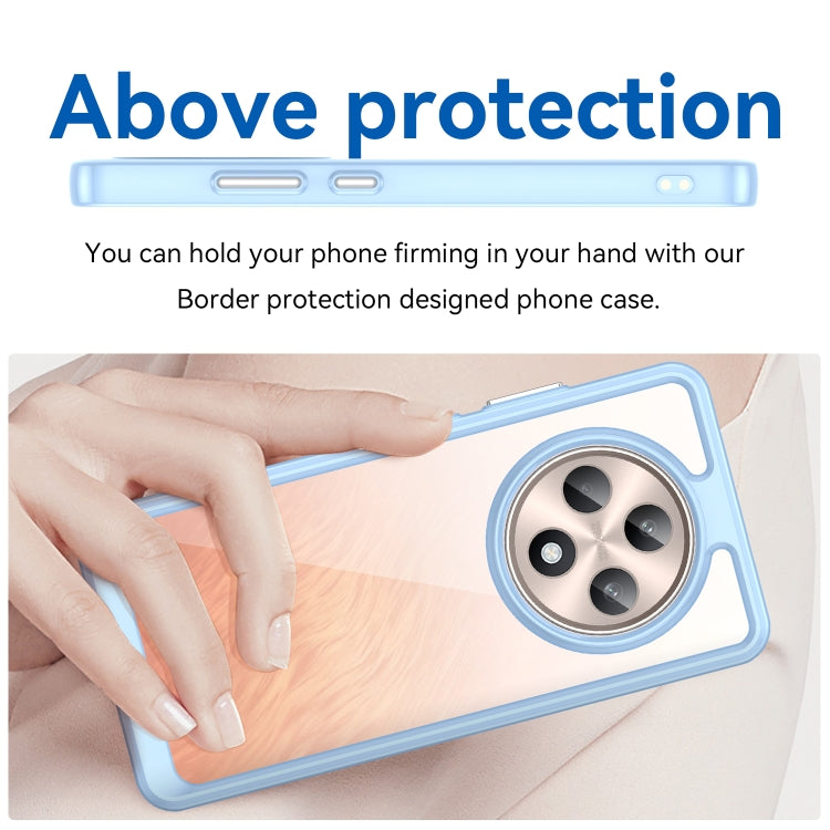 For OPPO Reno12 F 5G Colorful Series Acrylic Hybrid TPU Phone Case