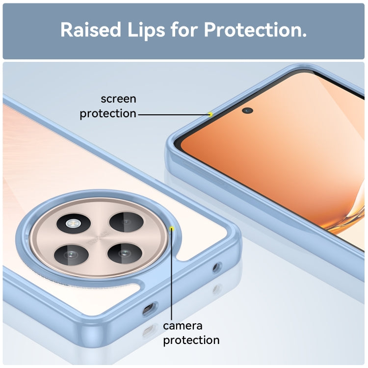 For OPPO Reno12 F 5G Colorful Series Acrylic Hybrid TPU Phone Case
