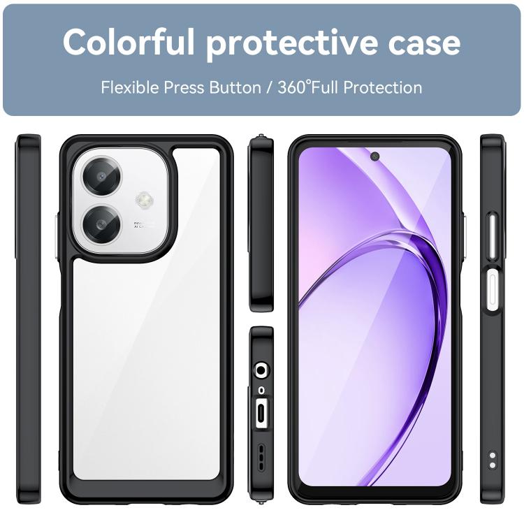 For OPPO A3 5G Global Colorful Series Acrylic Hybrid TPU Phone Case