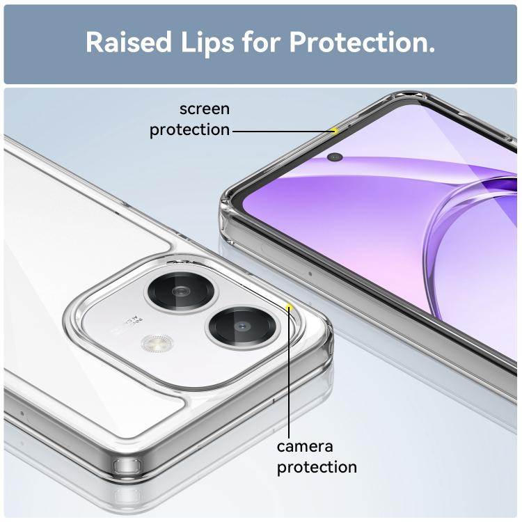 For OPPO A3X 4G Colorful Series Acrylic Hybrid TPU Phone Case