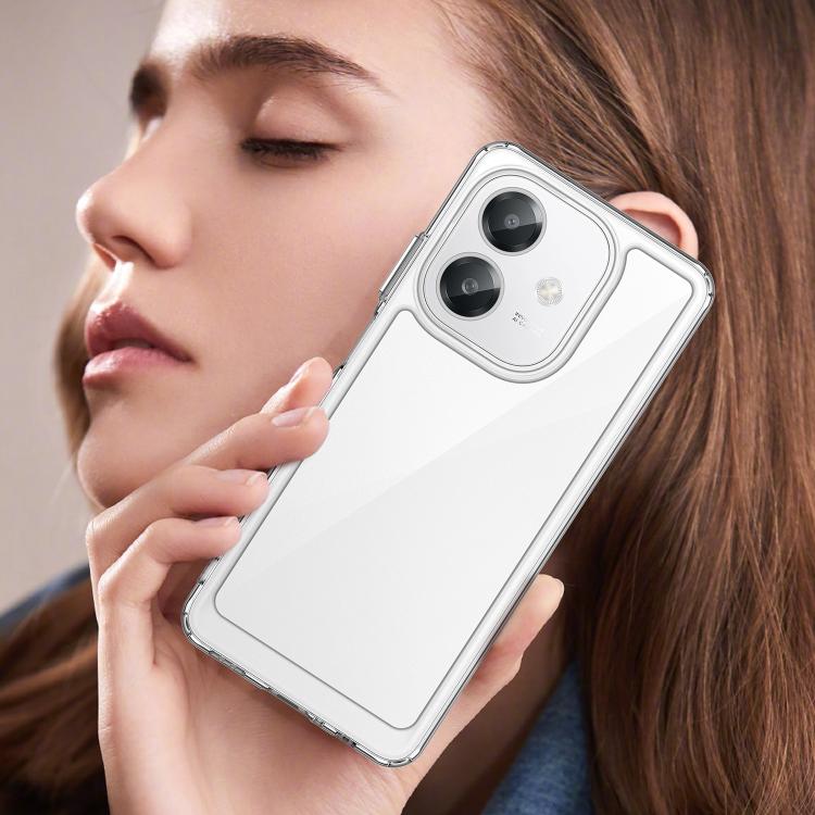For OPPO A3X 4G Colorful Series Acrylic Hybrid TPU Phone Case
